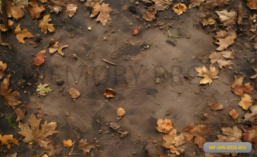 WITHERED MAPLE LEAVES MUD FLOOR - PRINTED BACKDROPS