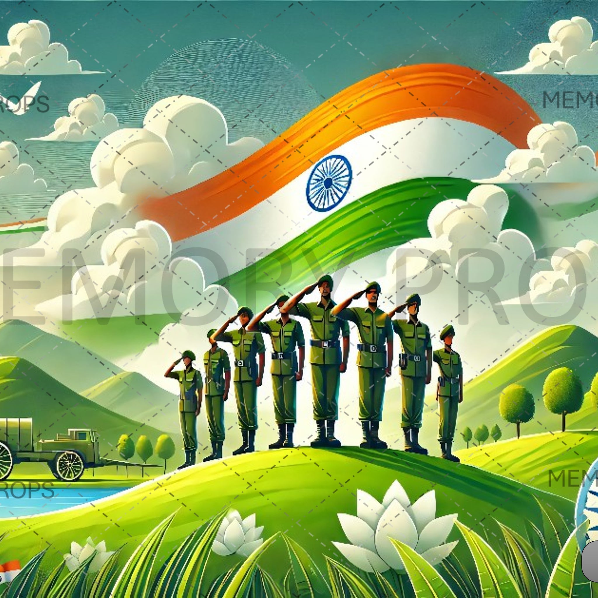 INDIAN AIR FORCE DAY - PRINTED BACKDROPS