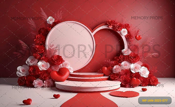 VALENTINES DAY RED SCENE - PRINTED BACKDROPS