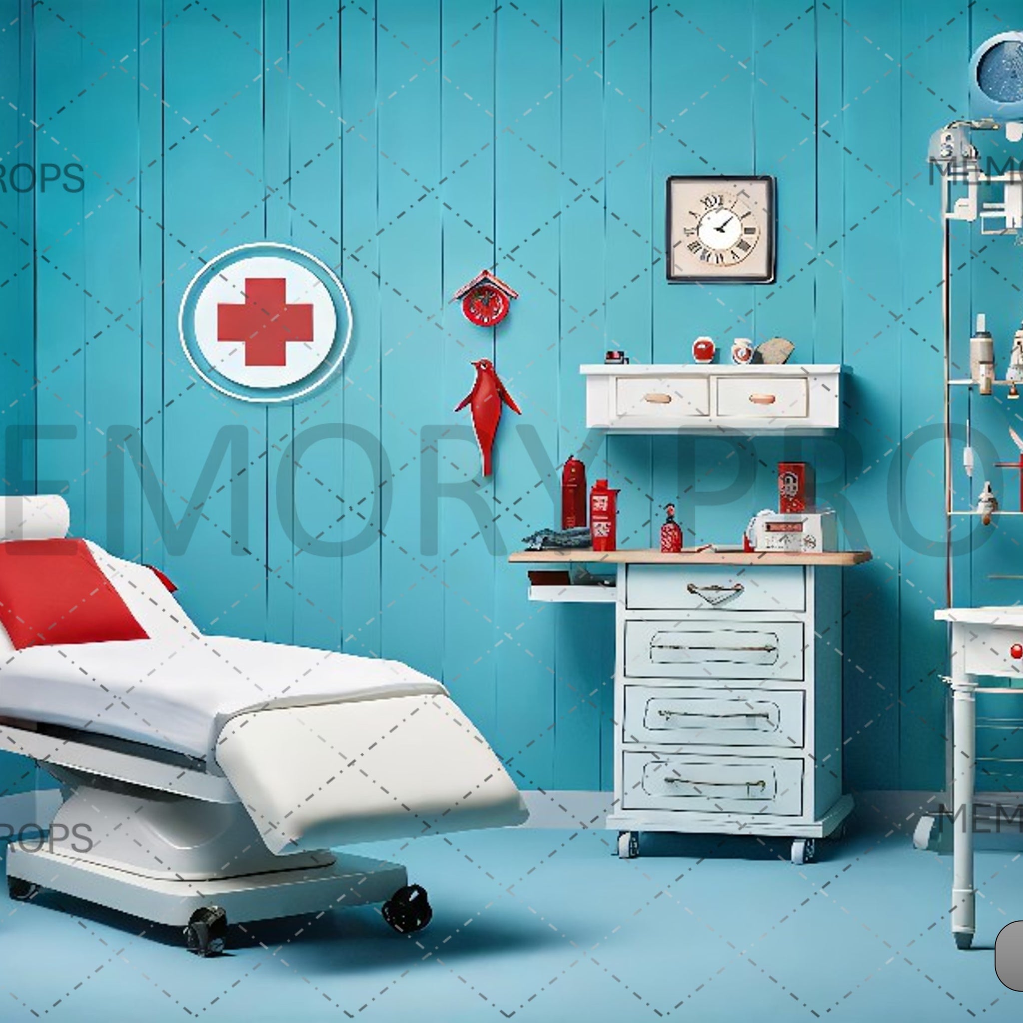 MODERN CLINIC WITH MEDICAL - PRINTED BACKDROPS