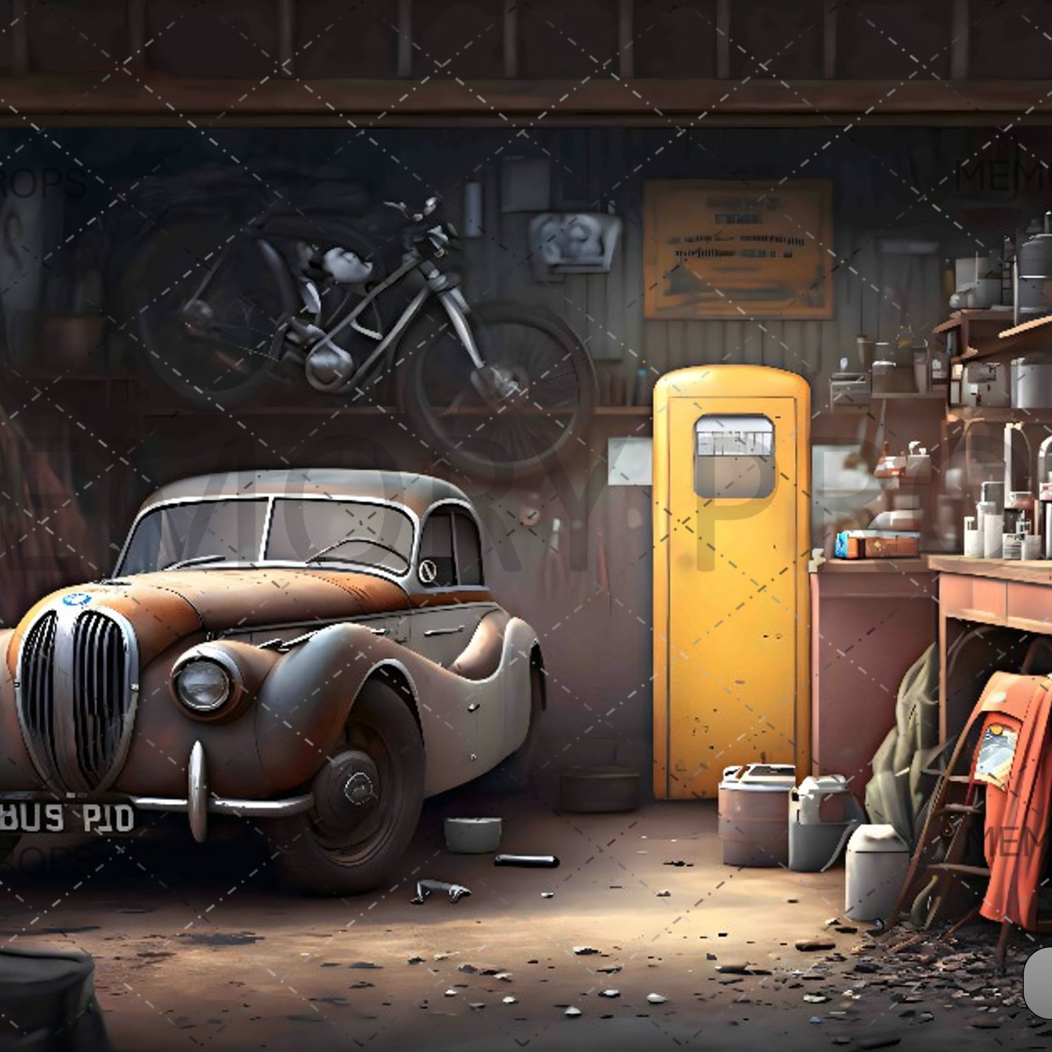 MECHANIC GARAGE - PRINTED BACKDROPS