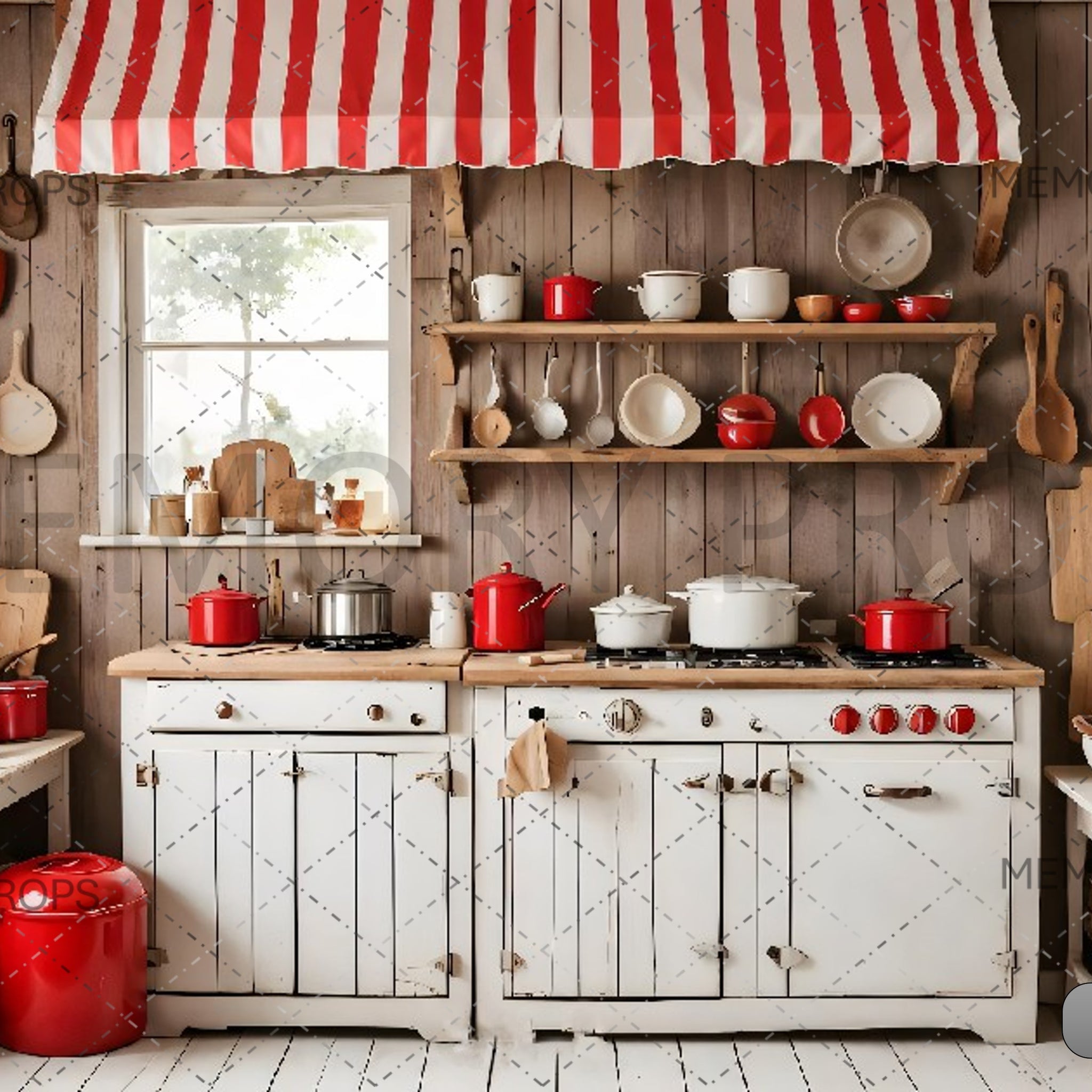 RUSTIC KITCHEN DECOR - PRINTED BACKDROPS