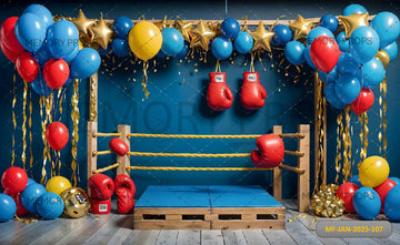 BOXING RING THEME - PRINTED BACKDROPS