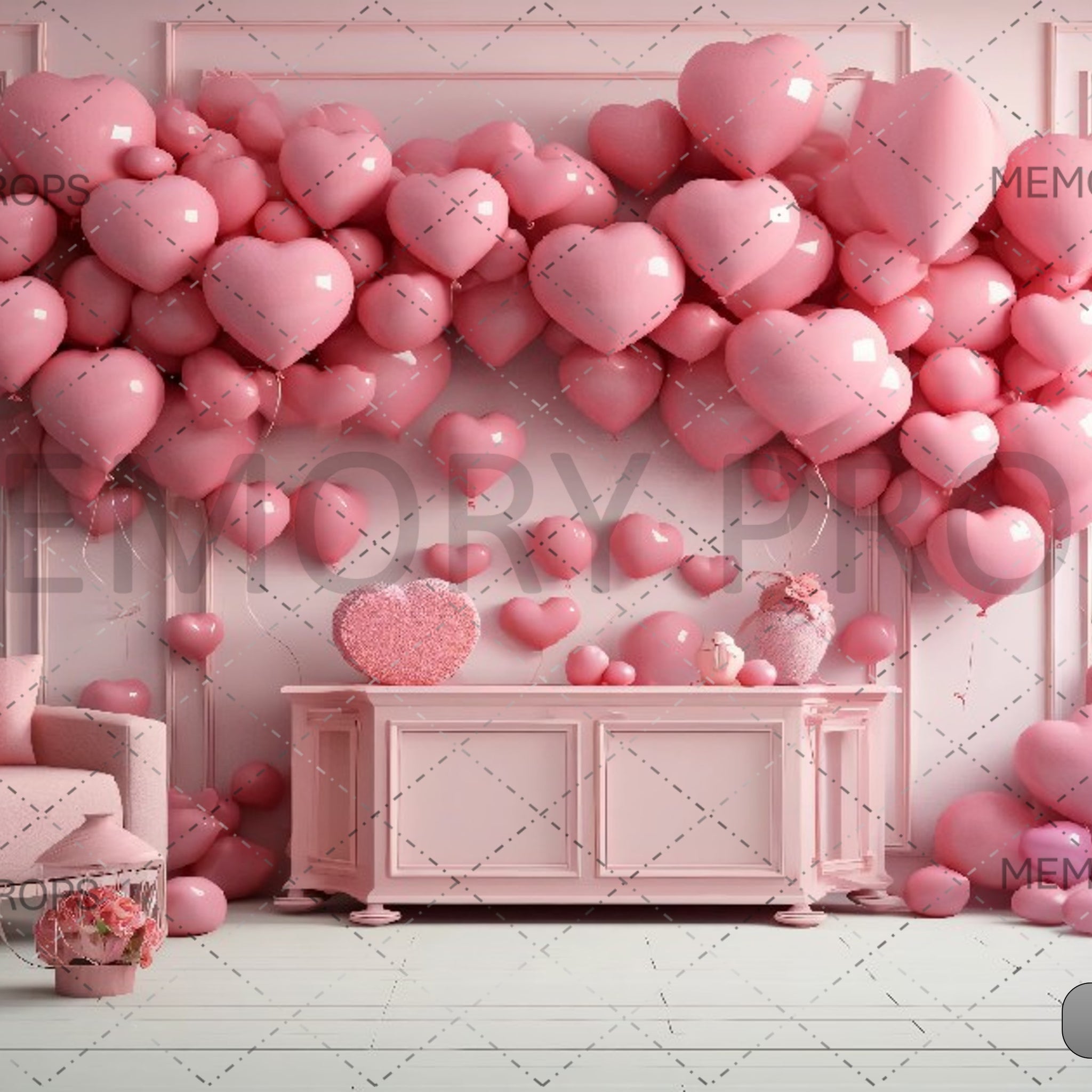 VALENTINES FOYER - PRINTED BACKDROPS