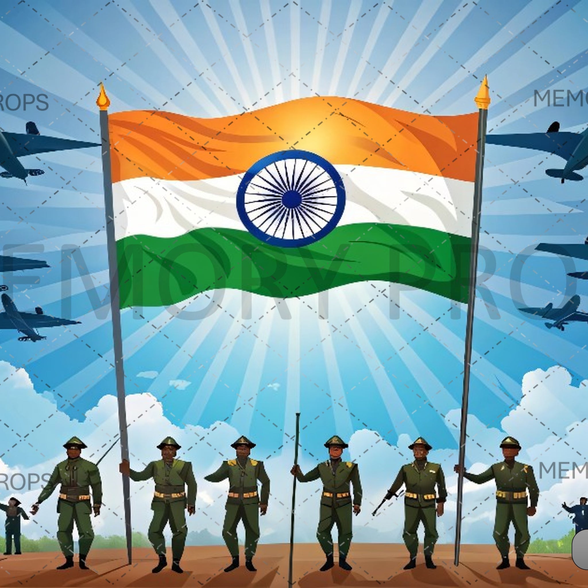 INDIAN AIR FORCE DAY - PRINTED BACKDROPS