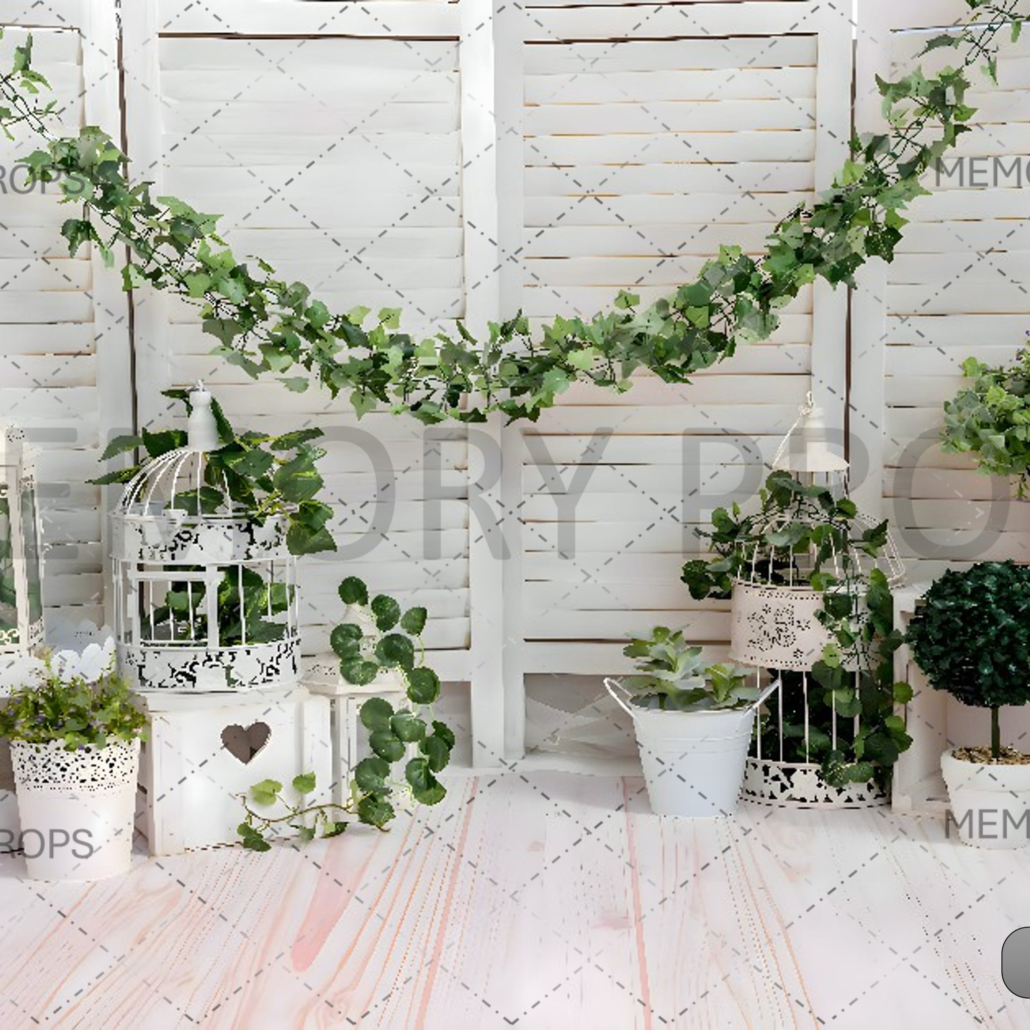 SPRING GREEN PLANTS - PRINTED BACKDROPS