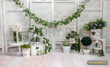 SPRING GREEN PLANTS - PRINTED BACKDROPS