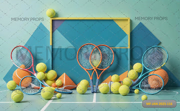 A TENNIS BALL THEME - PRINTED BACKDROPS