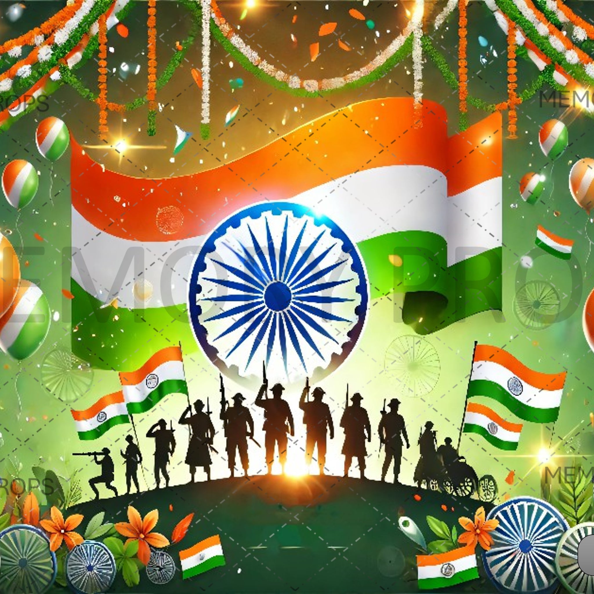 SOLDIERS SALUTE TO THE NATION - PRINTED BACKDROPS