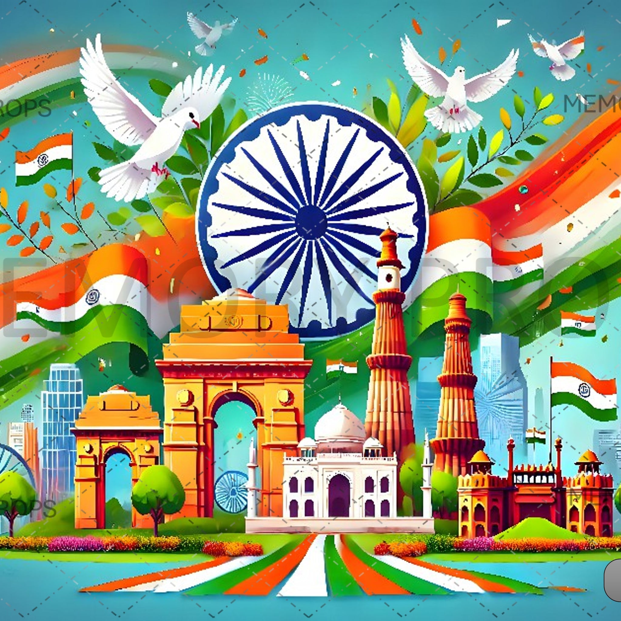 INDIA REPUBLIC DAY - PRINTED BACKDROPS