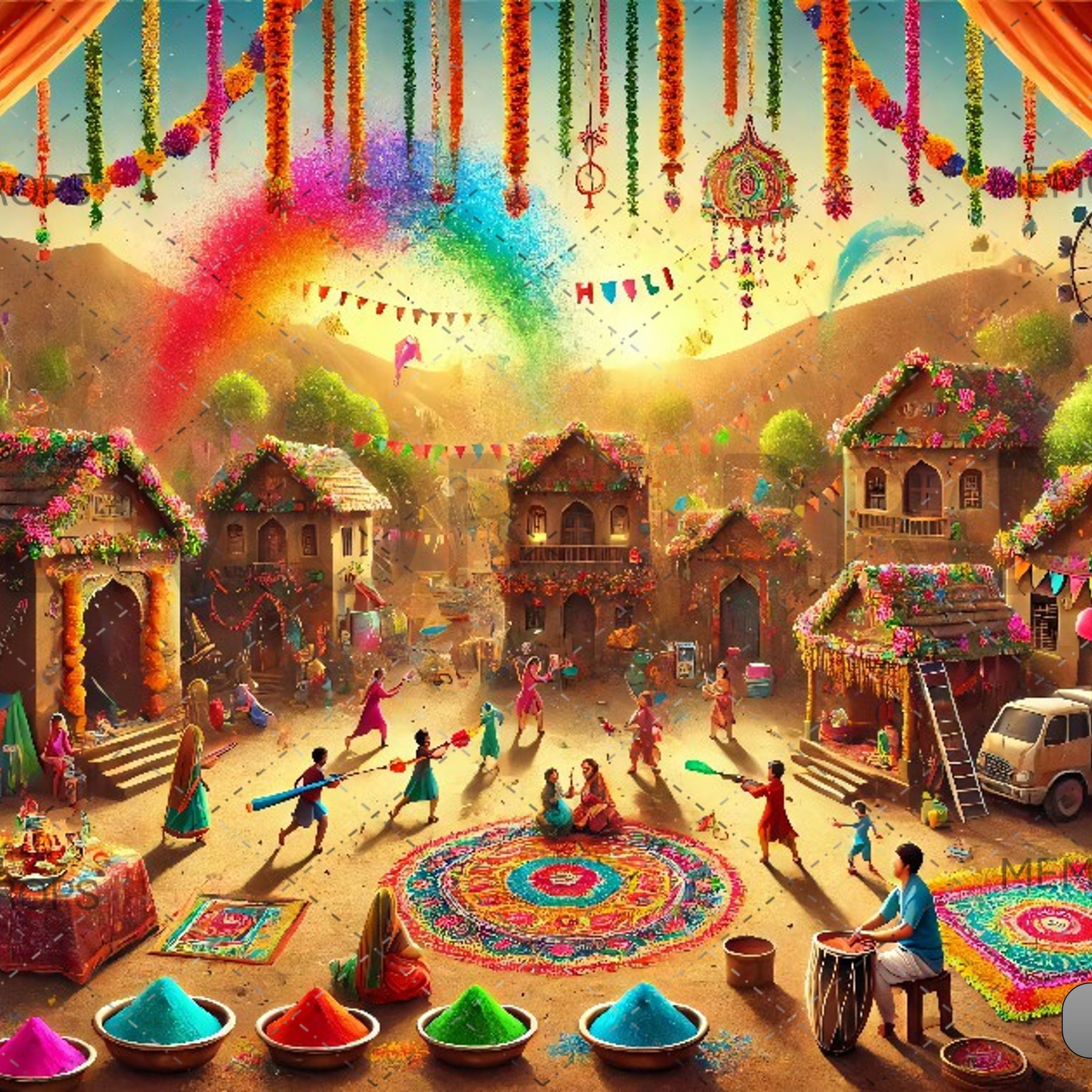 HAPPY HOLI FESTIVAL - PRINTED BACKDROPS