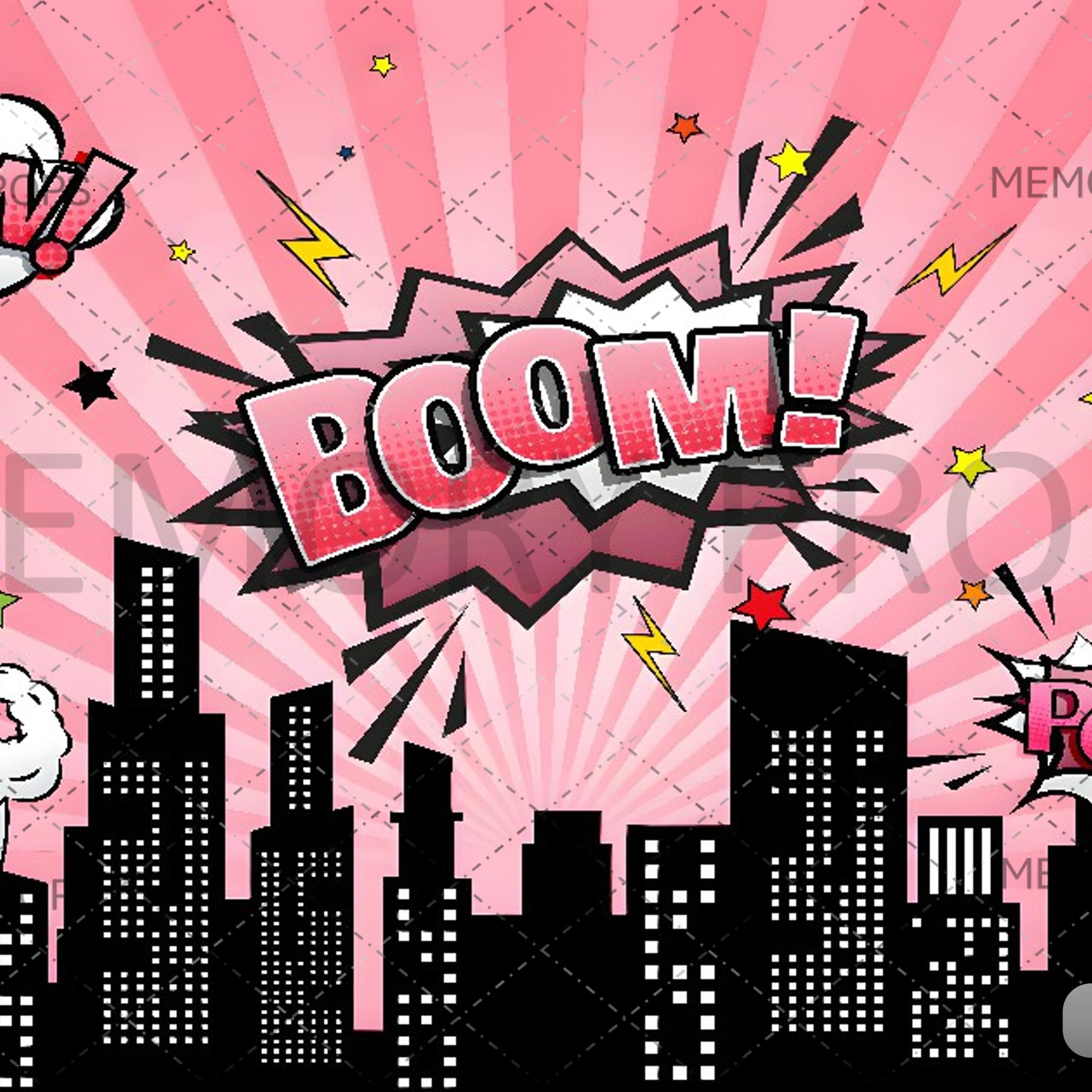 BOOM PINK CITY - PRINTED BACKDROPS