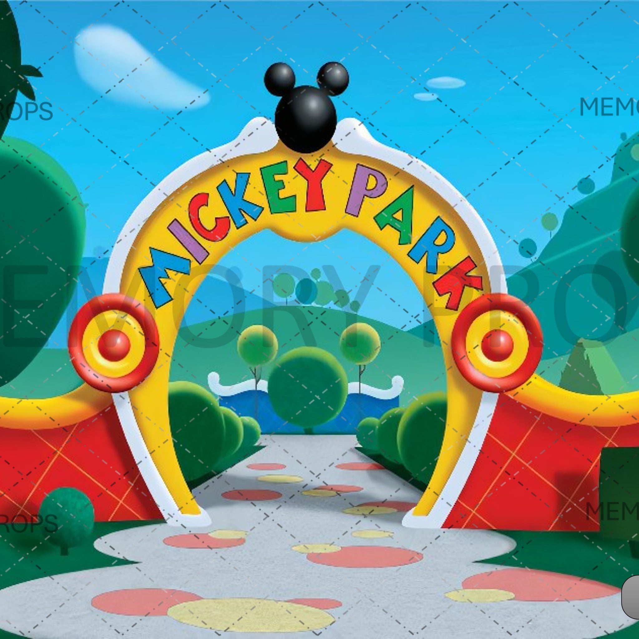 MICKEY MOUSE CLUBHOUSE WALL - PRINTED BACKDROPS