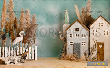 EASTER BEACH FRAMHOUSE - BABY PRINTED BACKDROPS