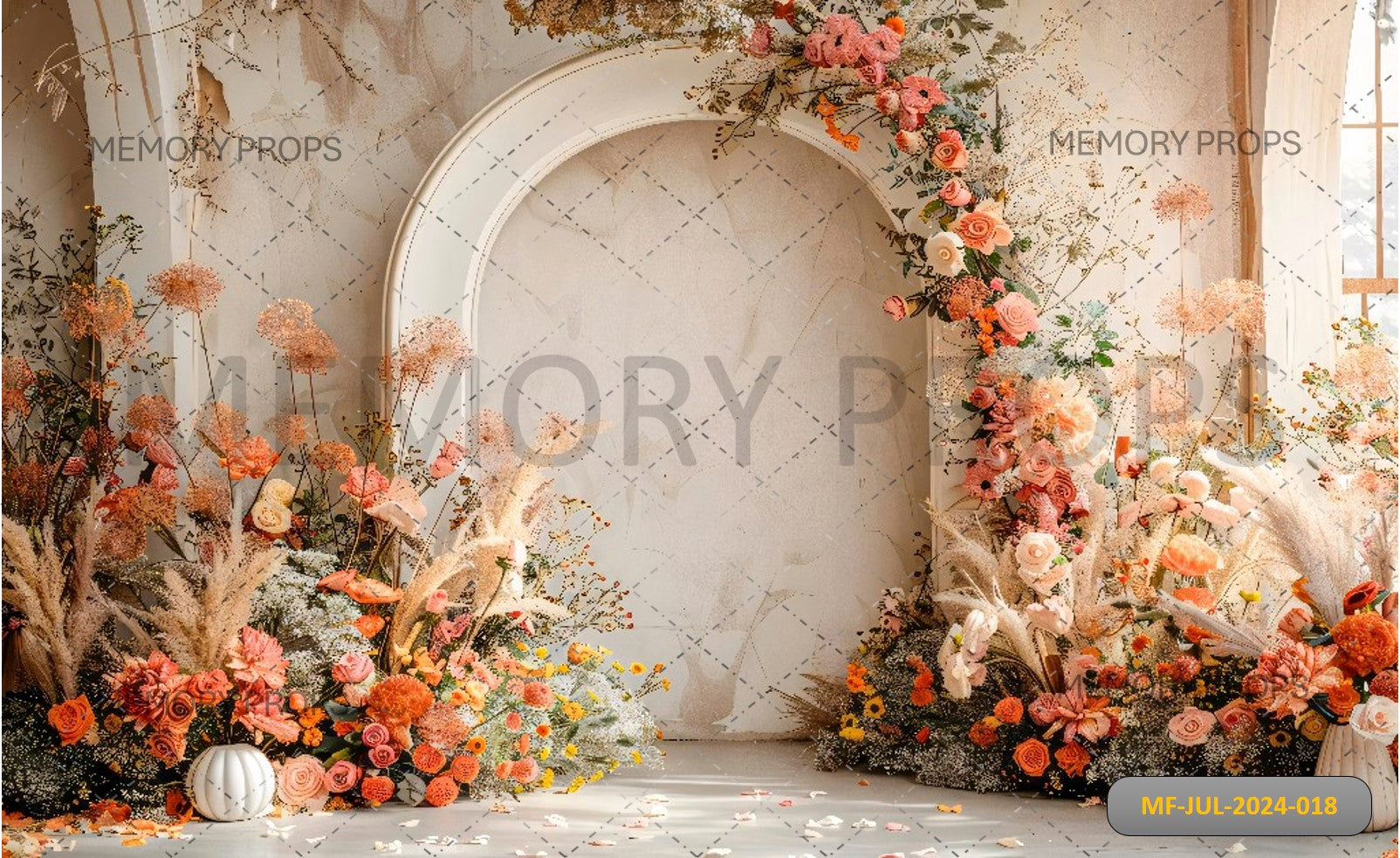 BOHO CHIC CREAM - BABY PRINTED BACKDROPS