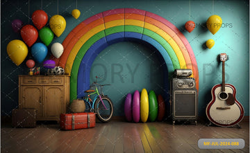 RAINBOW AND MUSIC ROOM - BABY PRINTED BACKDROPS