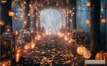 HALLOWEEN WITH DARK FOREST - BABY PRINTED BACKDROPS