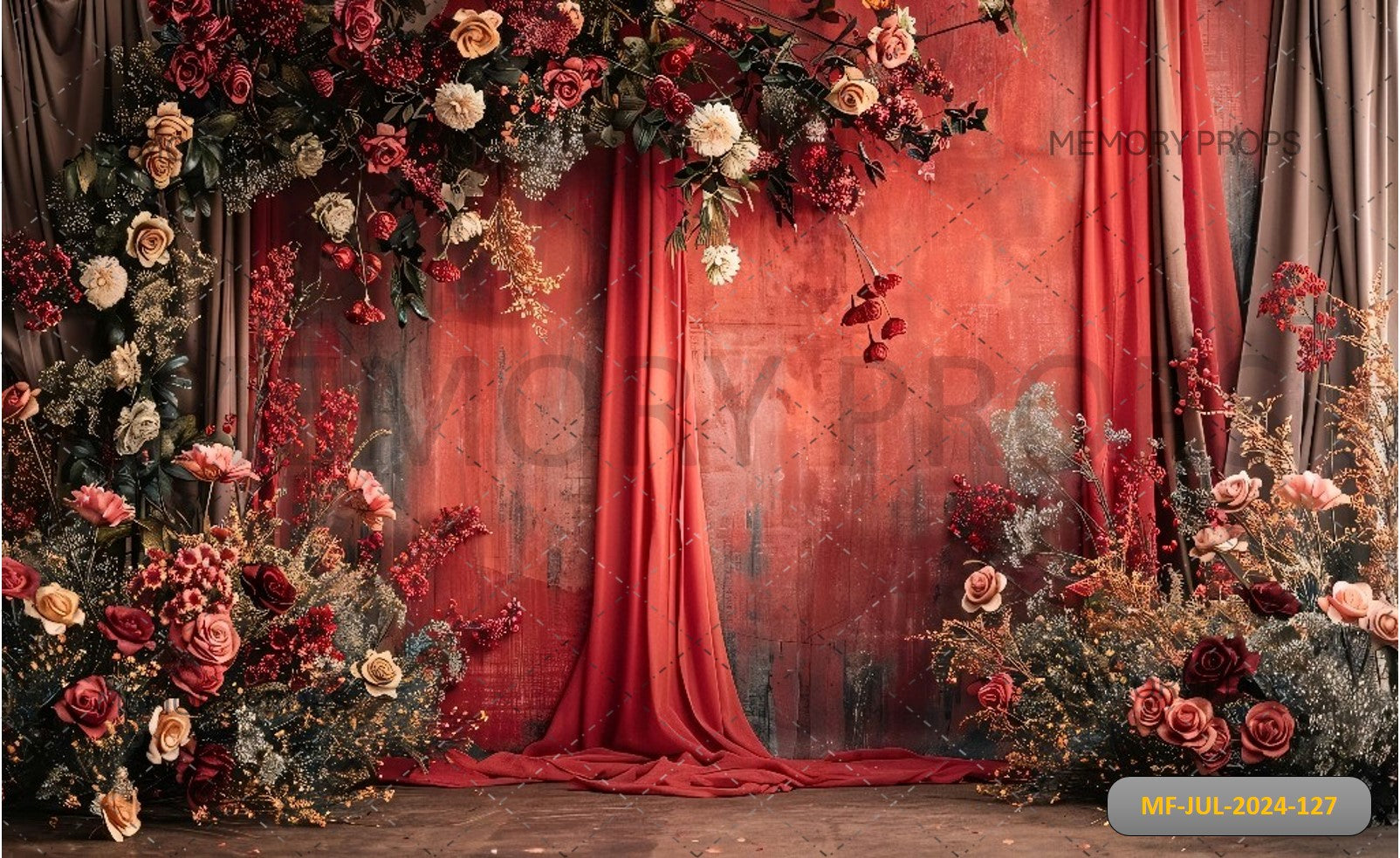 RED WEDDING THEME - PRINTED BACKDROPS