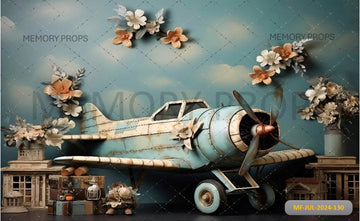 RETRO AIRCRAFT - BABY PRINTED BACKDROPS