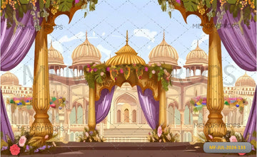 GOLDEN CITY OF DWARKA - BABY PRINTED BACKDROP