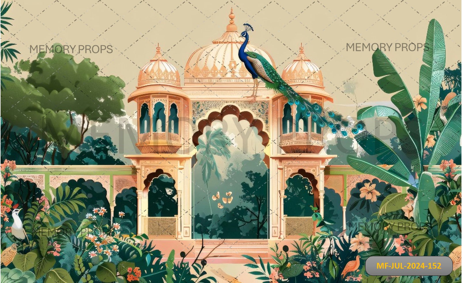 MODERN ILLUSTRATION OF JANMASHTAMI - BABY PRINTED BACKDROPS