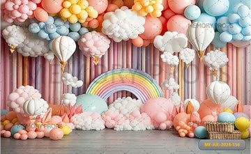 RAINBOW RUSH - BABY PRINTED BACKDROPS