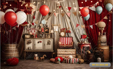 CIRCUS BALLOON THEME - BABY PRINTED BACKDROPS