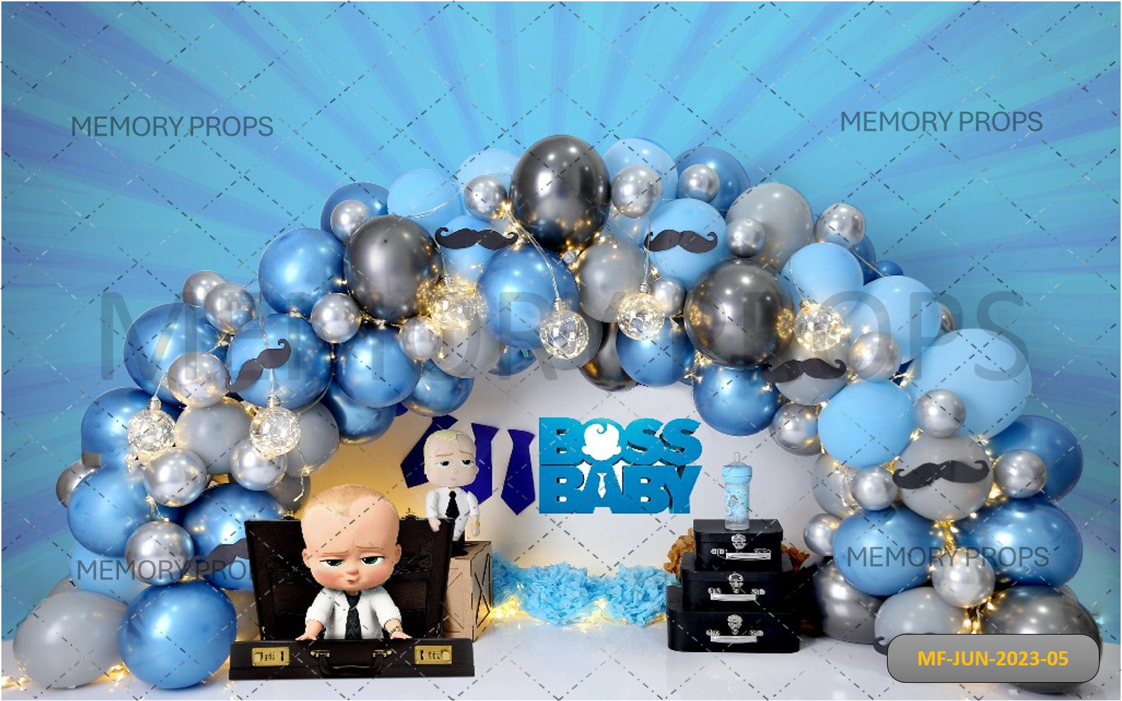 BOSS BABY BIRTHDAY THEME PRINTED BACKDROPS