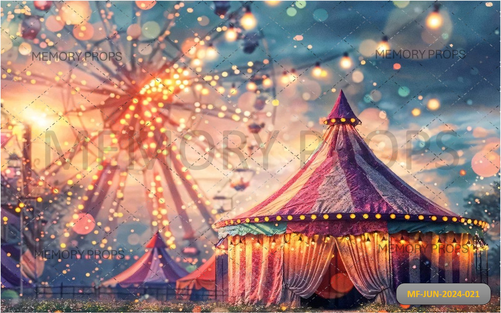 CARNIVAL FAIR IN THE EVENING - BABY PRINTED BACKDROPS