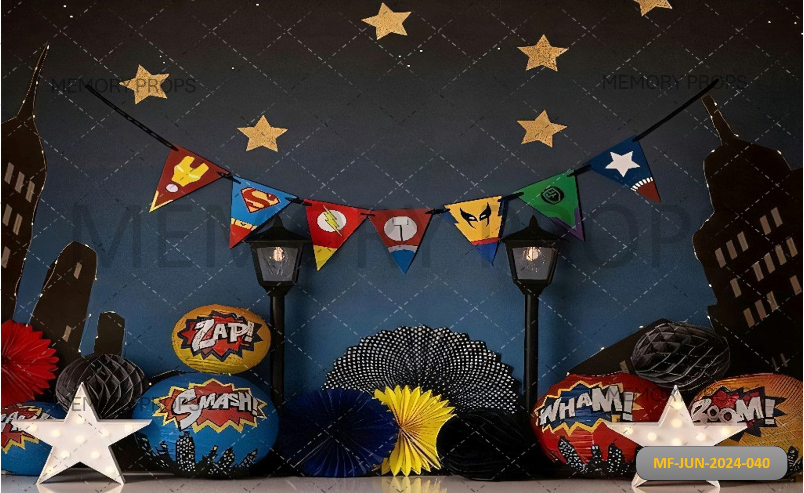 SUPERHERO CITY - PRINTED BACKDROPS