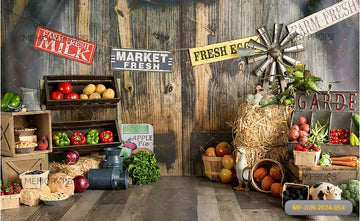 VEGETABLE FARMERS MARKET - PRINTED BACKDROPS