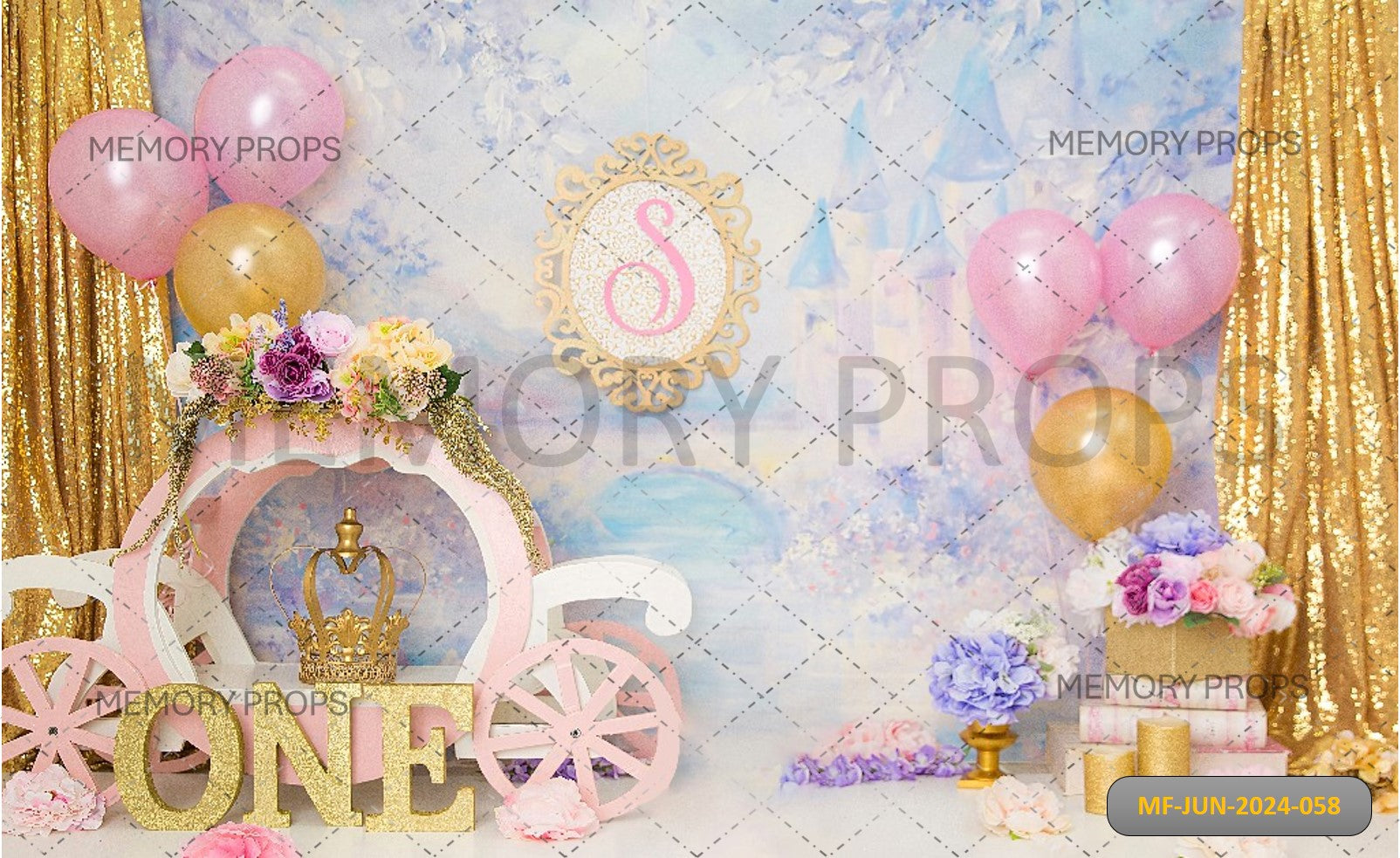 CASTLE BABY CARRIAGE - PRINTED BACKDROPS