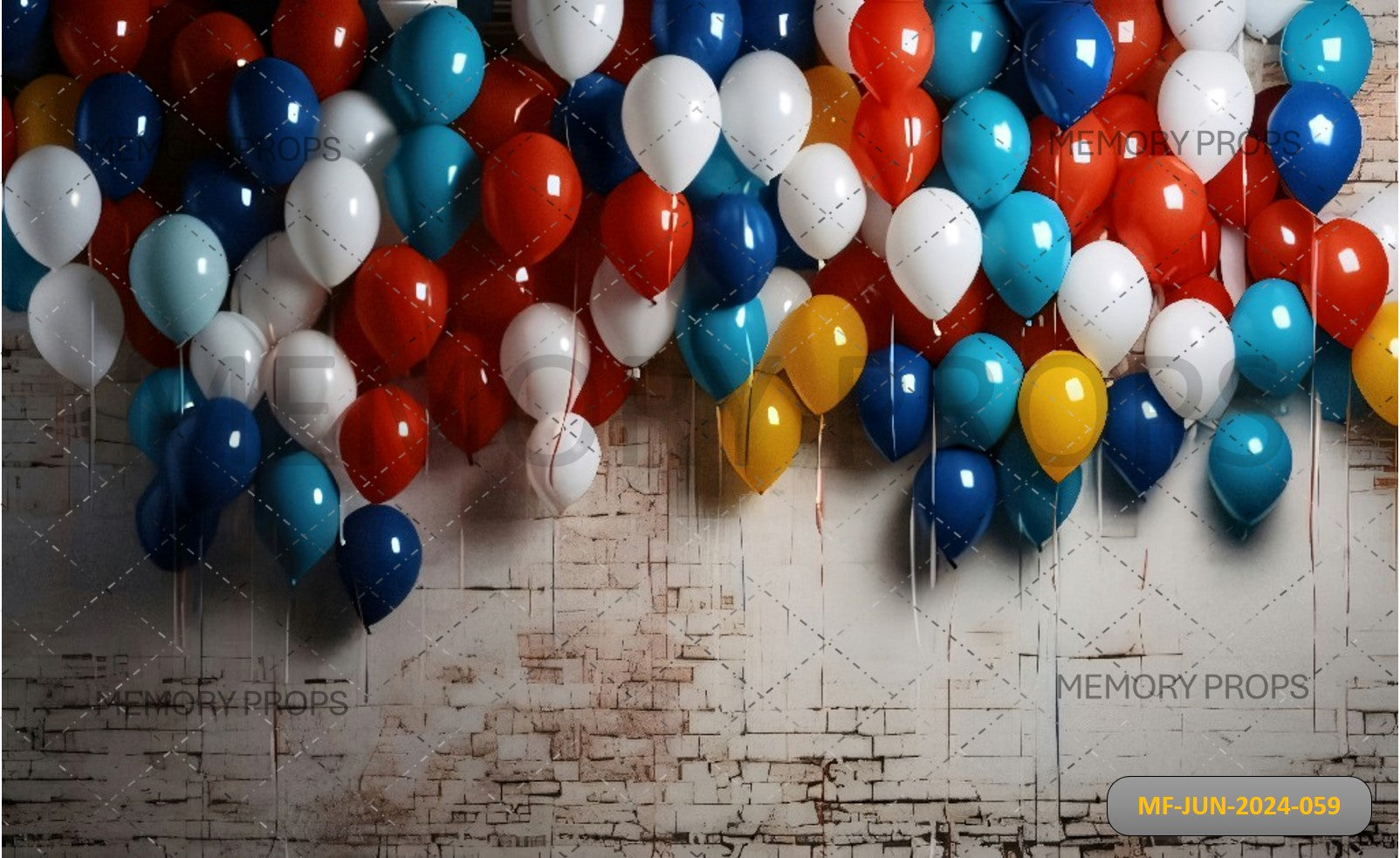 BLURRED REALISTIC BALLOONS- PRINTED BACKDROPS