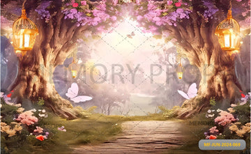 SPRING ENCHANTED FOREST FAIRYSTYLE - BABY PRINTED BACKDROPS