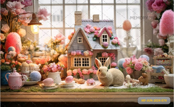 DOLLHOUSE AND A RABBIT - PRINTED BACKDROPS