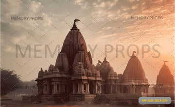 SUNRISE MAJESTY AT TEMPLE - BABY PRINTED BACKDROPS