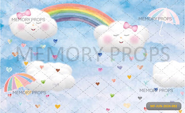 CUTE RAINBOW CARTOON - PRINTED BACKDROPS