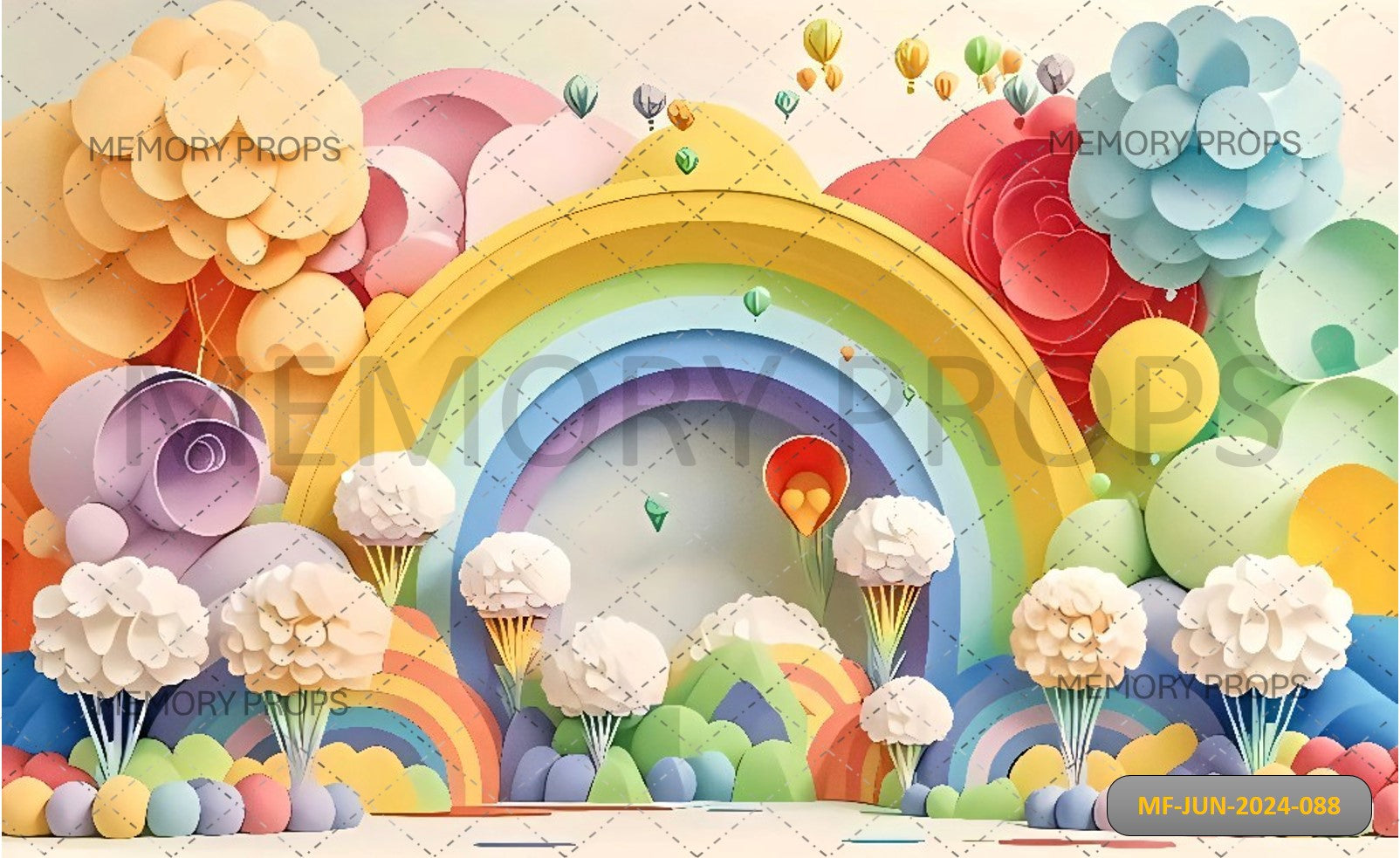 RAINBOW ARCH FLOWERS - PRINTED BACKDROPS