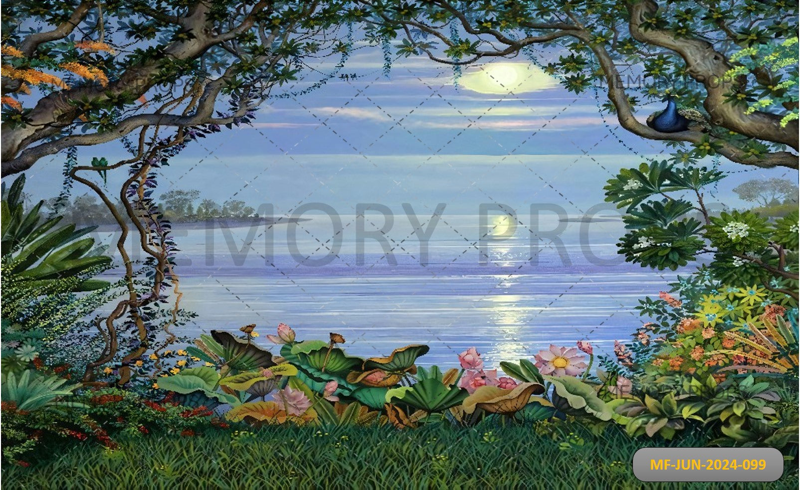 YAMUNA RIVER ON FULL MOON - BABY PRINTED BACKDROPS