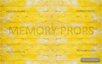 YELLOW PAINTED BRICK WALL TEXTURE - PRINTED BACKDROPS