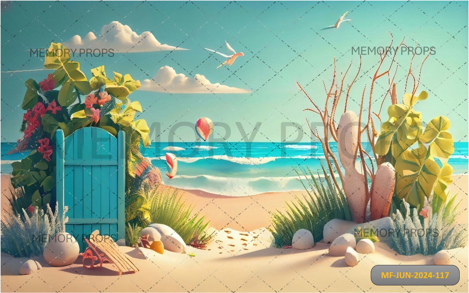 AESTHETIC BEACH SIDE - BABY PRINTED BACKDROPS