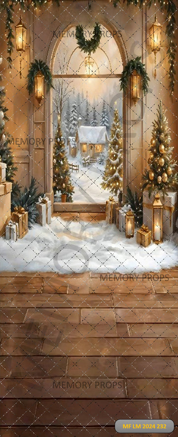 CHRISTMAS TREES AND LIGHTS DECORATION - PRINTED BACKDROPS