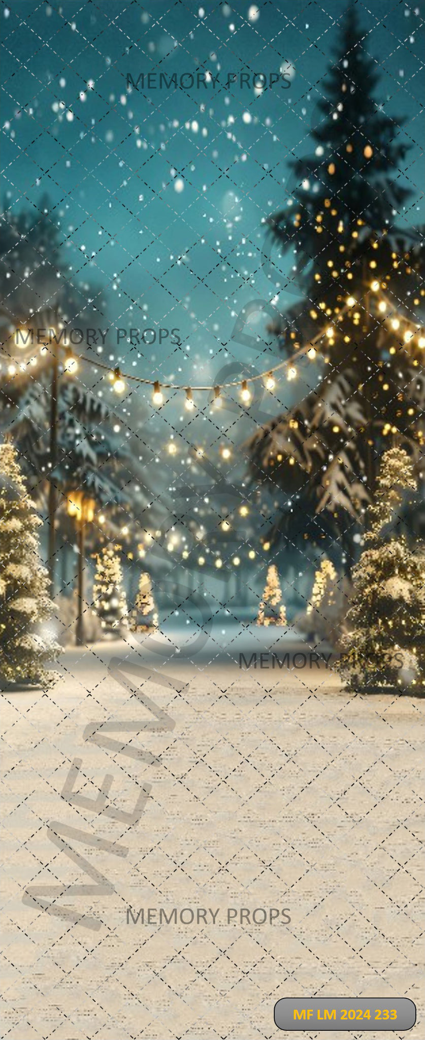 CHRISTMAS ENCHANTED FOREST LIGHTS - PRINTED BACKDROPS