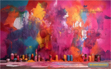 VIBRANT AND COLOURFUL PAINTING - PRINTED BACKDROPS