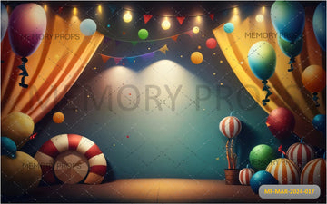 APERTURE WARM LIGHT BALLOONS CURTAIN FLAG - PRINTED BACKDROPS