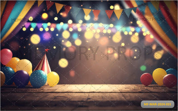 BIRTHDAY BALLOONS DECORATION - PRINTED BACKDROPS