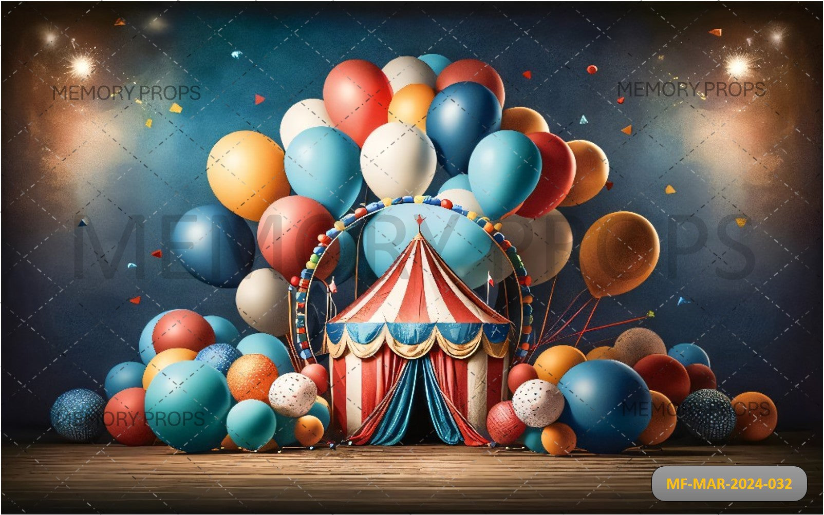 CIRCUS TENT WITH BALLOONS - PRINTED BACKDROPS