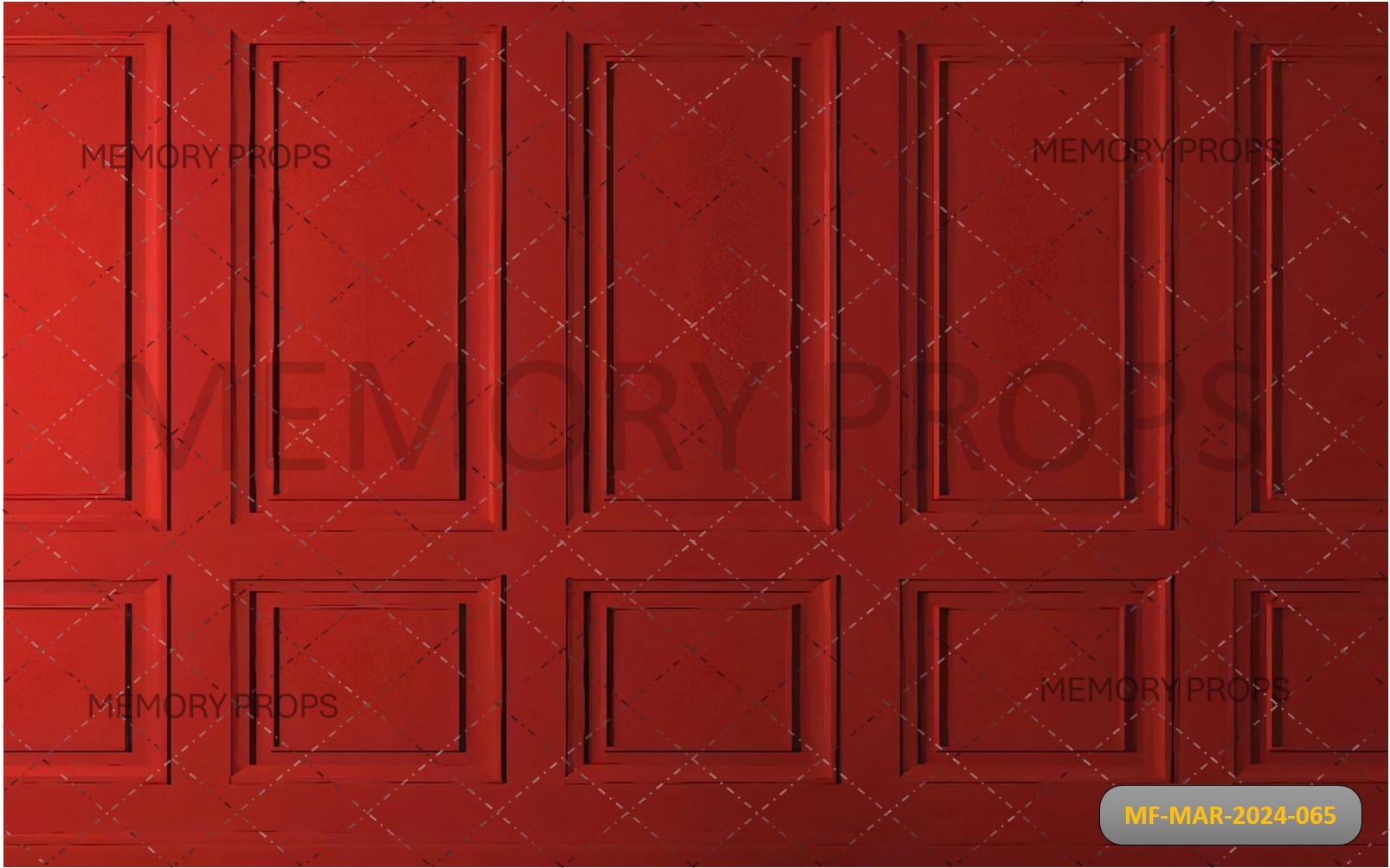 RED WAINSCOTING WALL - BABY PRINTED BACKDROPS