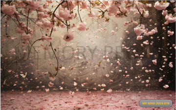 PINK FLOWERS WALL PRINTED BACKDROP