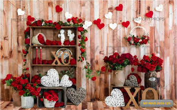 VALENTINE DAY FLOWERS ROOM DECORATION - PRINTED BACKDROPS